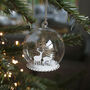 Reindeer Snowscape Dome Bauble, thumbnail 1 of 2