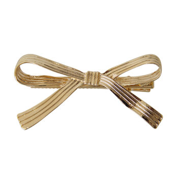 Gold Or Silver Ribbon Hair Clip, 3 of 5
