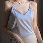 Silver Colour Silky Satin Cami Top, thumbnail 4 of 10