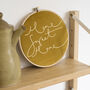 'Home Sweet Home' Mustard Velvet Decorative Hoop, thumbnail 2 of 4