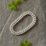 Curb Chain Ring In Sterling Silver, thumbnail 2 of 4