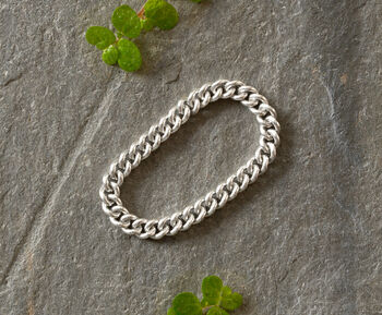 Curb Chain Ring In Sterling Silver, 2 of 4