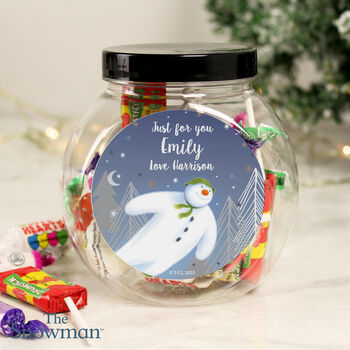 Personalised The Snowman Sweet Jar – Stocking Filler, 3 of 4