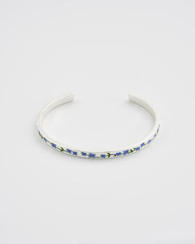 Silver Forget Me Not Bangle, 3 of 9