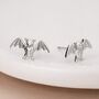 Sterling Silver Bat Stud Earrings – 12mm X 6mm, thumbnail 1 of 6
