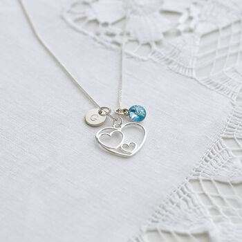 21st Birthday Gift, Sterling Silver Personalised Heart Necklace, 2 of 8