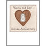 Personalised 8th Or 19th Bronze Anniversary Card, thumbnail 8 of 9