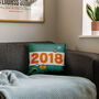 Personalised Birth Year Cushion With Icons For Kids, thumbnail 1 of 6