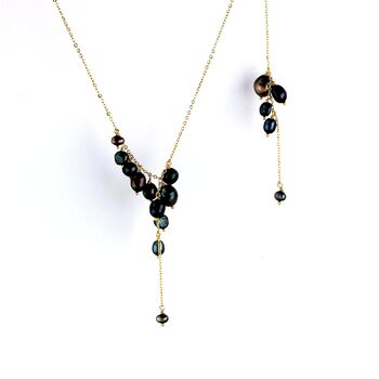 Delicate Black Or White Pearl Waterfall Necklace, 6 of 12