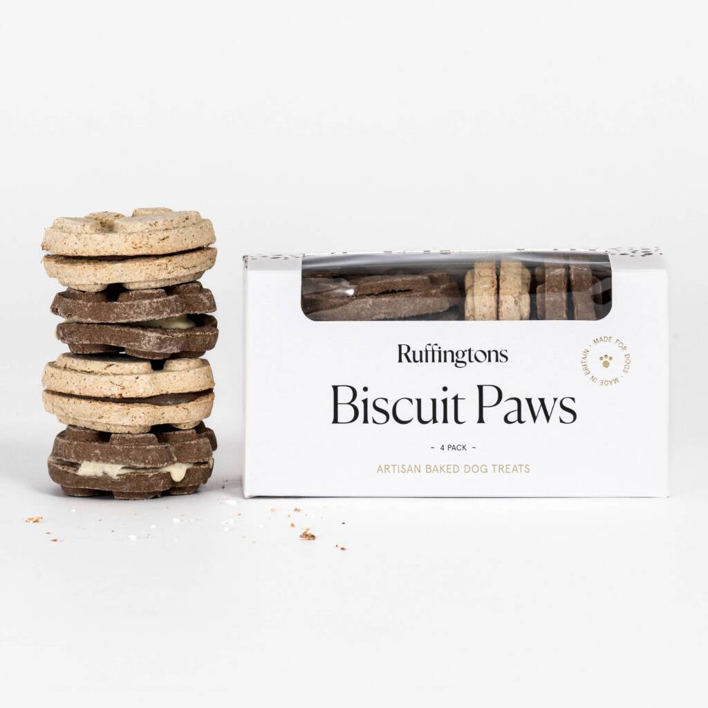 Yoghurt Filled Paw Biscuit Dog Treats, 1 of 5
