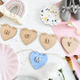 Personalised Wooden Bunting Heart And Name, thumbnail 2 of 4