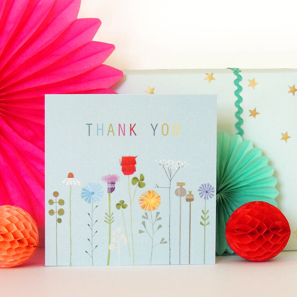 Floral Thank You Card By Kali Stileman Publishing | notonthehighstreet.com