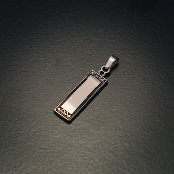 Gold Plated Monolith Pendant Necklace For Men, 6 of 11