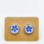 Stud Earrings With Forgetmenot Flowers In 10mm, thumbnail 6 of 12