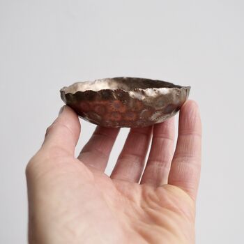 A Handmade Mini Textural Gold Ceramic Ring Dish, 2 of 9