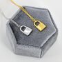 Sterling Silver Padlock Pendant Necklace, thumbnail 2 of 12