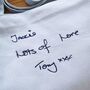 Personalised Handwriting Custom Cotton Tote Bag Gift, thumbnail 9 of 11