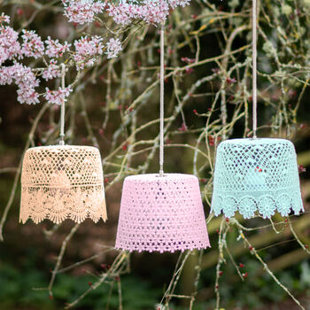 Pastel Garden Lampshades With LED Bulbs, 6 of 6