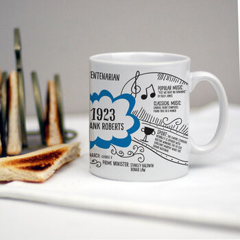 100th Birthday Gift Mug Personalised For 1924, 3 of 12