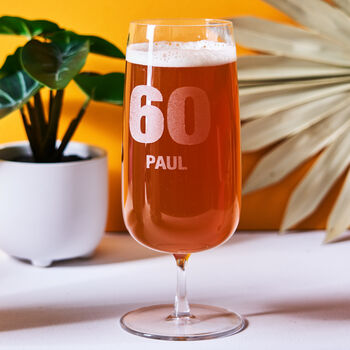 Engraved Craft Beer Birthday Glass, 2 of 2