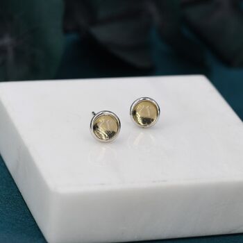 Natural Citrine Crystal Stud Earrings, 6 of 11