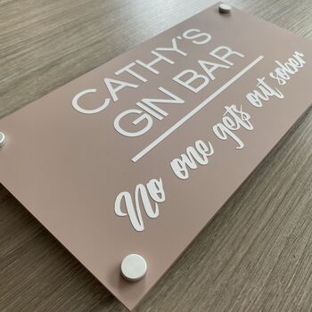 Large Personalised Acrylic Garden Sign With Fixings, 2 of 8