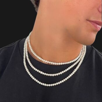 Unisex Hand Made Pearl Necklace, 4 of 4