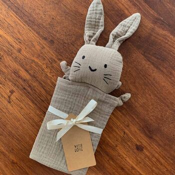 Personalised Organic Cotton Easter Bunny Baby Comforter, 12 of 12