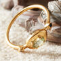 Green Amethyst Solitaire Stacking Ring, 18k Gold Vermeil, thumbnail 7 of 9