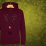 Rudolph The Reindeer Personalised Kids Hoodie Christmas Jumper, thumbnail 10 of 11