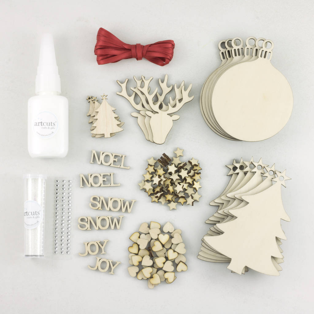 wooden christmas craft kit by artcuts