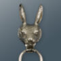 Brass Hare Door Knocker Nickel Finish, thumbnail 2 of 8