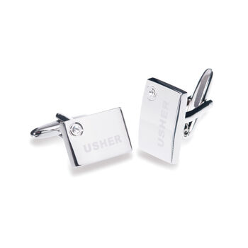 Usher Rhodium, Gold Or Rose Gold Plated Cufflinks, 2 of 12