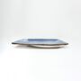 L Shaped Serving Platter, Dining Plate Curved Porcelain, thumbnail 7 of 10