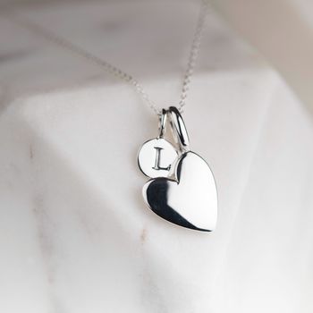 'Totally Devoted' Personalised Heart Charm Necklace, 4 of 11