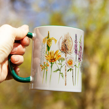 Inky Wildflower Mug With Optional Personalised Details, 4 of 12