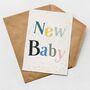 Speckled New Baby Card, thumbnail 1 of 2