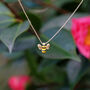 Bee Insect Necklace, Gold Tone, thumbnail 1 of 3