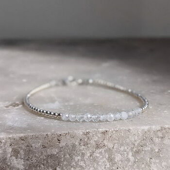 Rainbow Moonstone And Sterling Silver Bracelet, 7 of 12