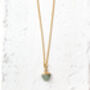 Aventurine Heart Necklace 18k Gold Plated Christmas Gift Present, thumbnail 2 of 5