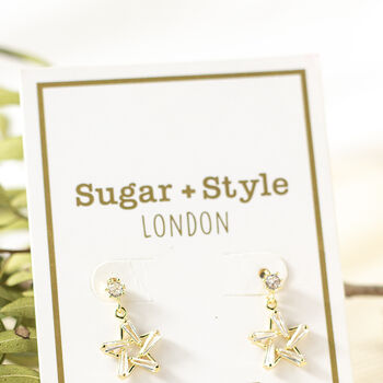 Star Gem Dangle Earrings, 2 of 2