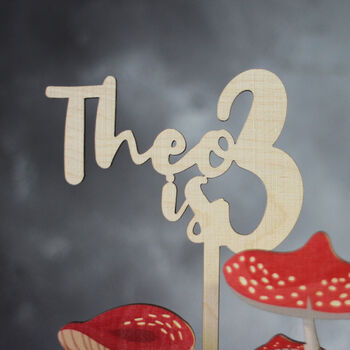 Personalised Toadstool Cake Topper Set, 4 of 7