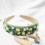 Mixed Shell Gem Texture Headband In Green, thumbnail 2 of 3