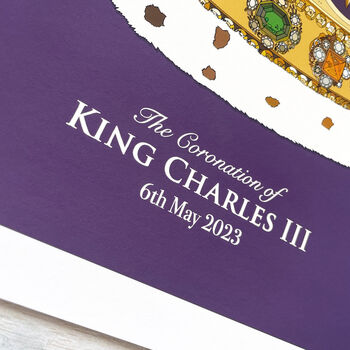 King Charles Coronation St Edwards Crown Art Print, 6 of 6