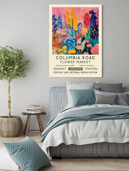 Columbia Road Flower Market Pink Art Print, 2 of 2