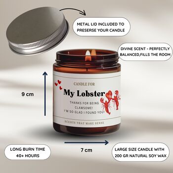 You Are My Lobster Candle Anniversary Gifts, 2 of 8