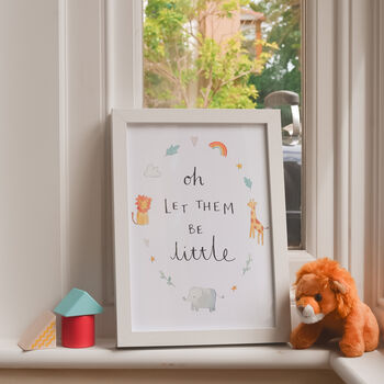 'Oh Let Them Be Little' A4 Wall Art Print, 3 of 5