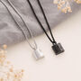 Men's Square Memorial Necklace, thumbnail 1 of 5