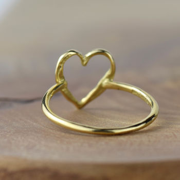 Solid 18ct Gold Happily Ever After Heart Ring, 2 of 6