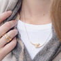 18k Gold Vermeil Plated Crossover Infinity Necklace, thumbnail 2 of 4